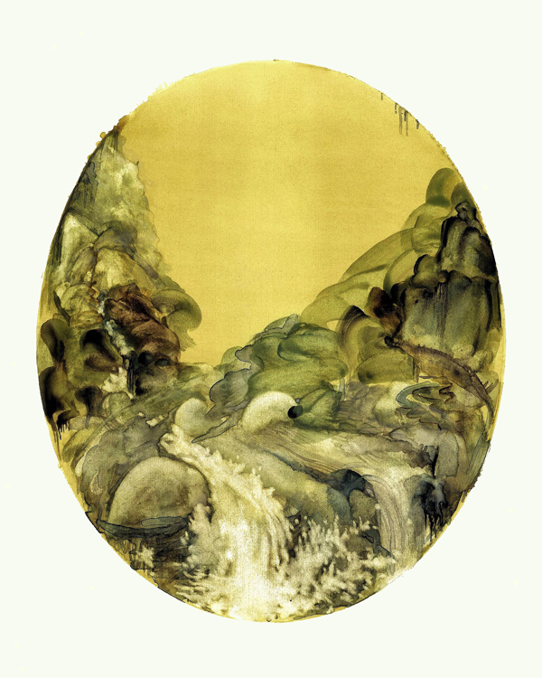 River, 2017, watercolour on paper, 42x30cm